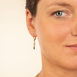 Boucles talisman pierre lune aventurine