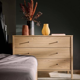 Commode décor bois 3 tiroirs simon