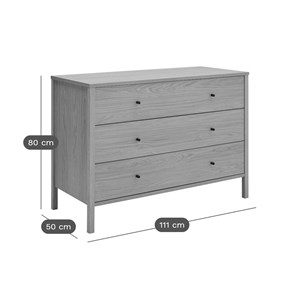 Commode décor bois 3 tiroirs simon