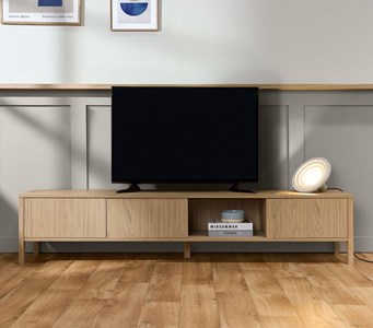 Meuble tv 3 portes décor bois simon