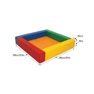 Piscine à balles en mousse multicolore
