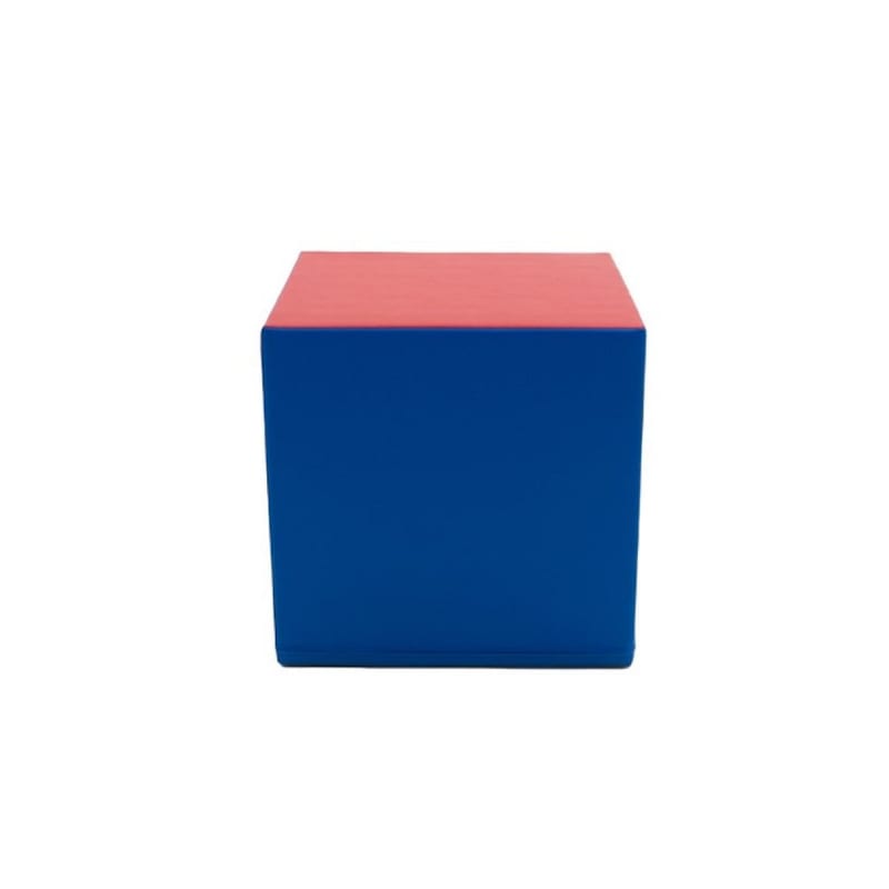 Méga cube en mousse bleu-rouge