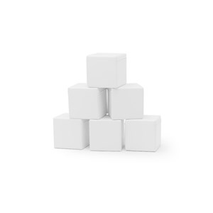 Blocs en mousse 6 cubes blanc