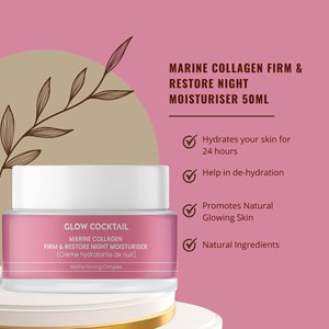 Crème de nuit fermeté & réparation au collagène marin 50ml
