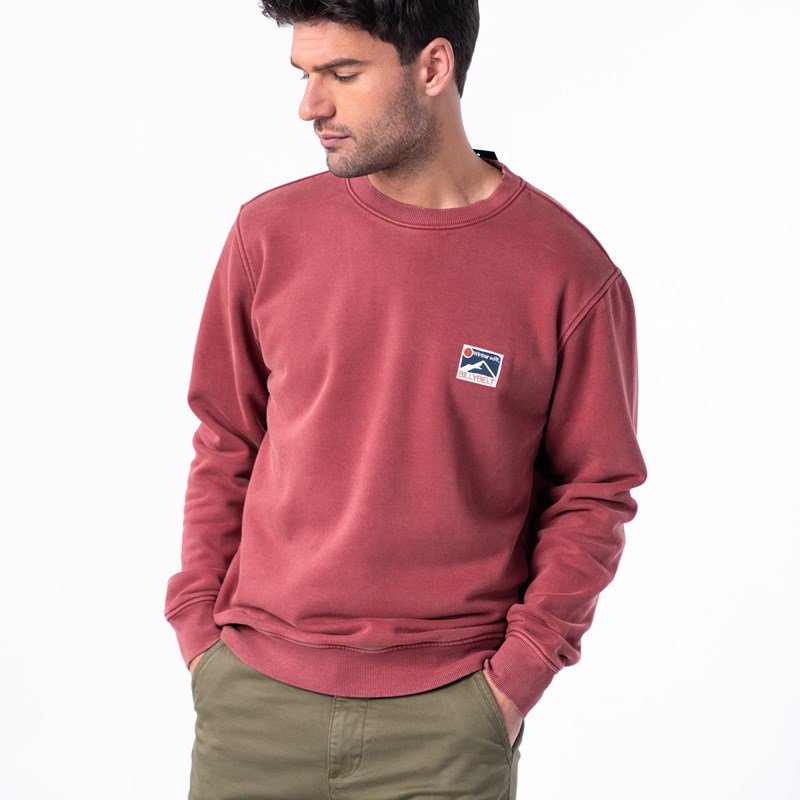Sweat winter en coton bio bordeaux