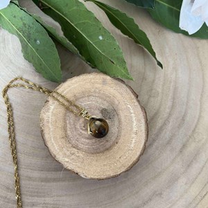 Collier élégance en pierre naturelle oeil de tigre