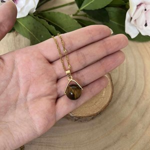 Collier élégance en pierre naturelle oeil de tigre