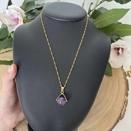 Collier élégance en pierre naturelle – améthyste
