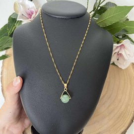Collier élégance en pierre naturelle – aventurine verte