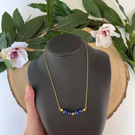 Collier fusion minérale – lapis-lazuli