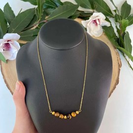 Collier fusion minérale – œil de tigre