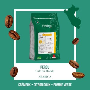 Café bio pérou norandino - pur arabica - grain 250g