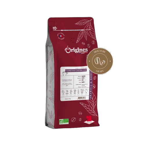 Café bio expresso gourmand - blend arabica et robusta - grain 1 kg