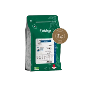 Café bio inde kerala - pur robusta - grain 250g