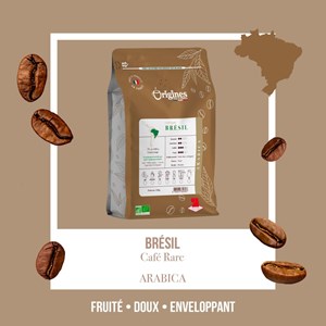 Café rare bio - brésil minas - grain 250g