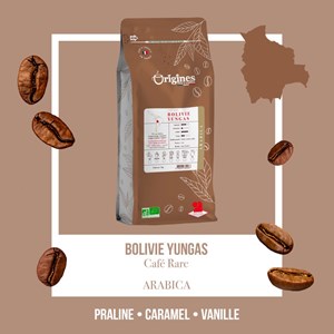 Bolivie yungas - café rare bio de bolivie - grain 1kg