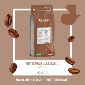 Café rare bio - guatemala quetzalito - grain 1kg