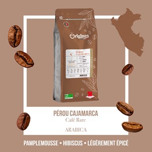 Café rare bio - pérou cajamarca - grain 1kg