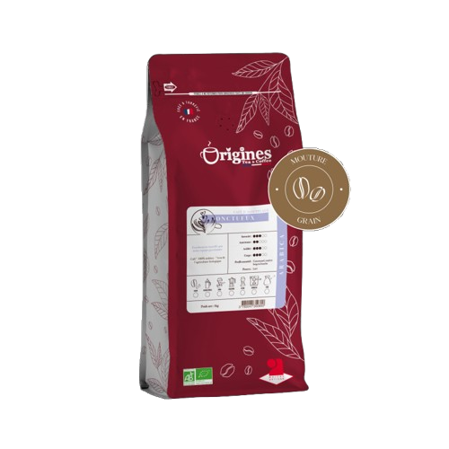 Café bio l'onctueux - blend pur arabica - grain 1 kg
