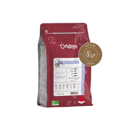 Café bio l'onctueux - blend pur arabica - grain - 250g