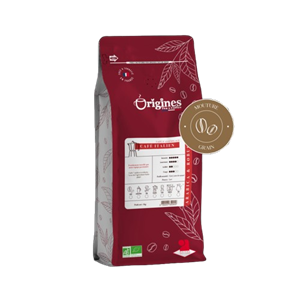 Café bio italien - blend arabica et robusta - grain 1 kg