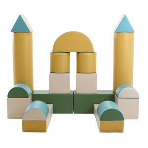 Forteresse en mousse turquoise pastel