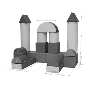 Forteresse en mousse turquoise pastel