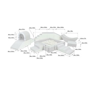 Grand ensemble blocs en mousse blanc