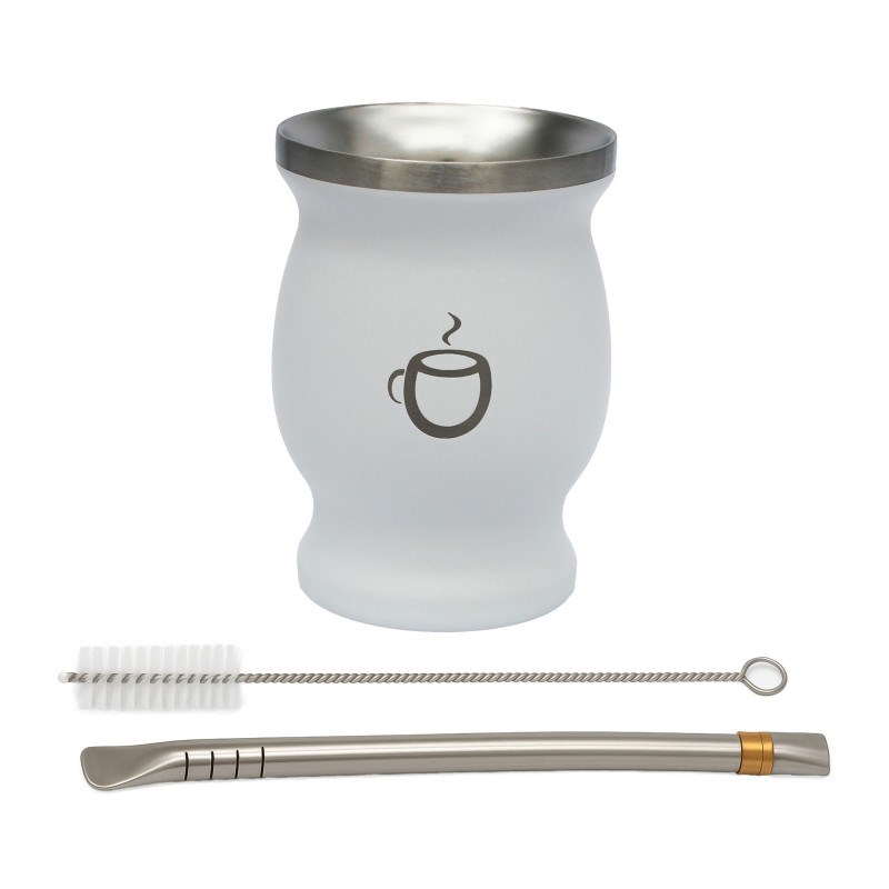 Origines Tea & Coffee - Coffret maté - calebasse et bombilla en inox
