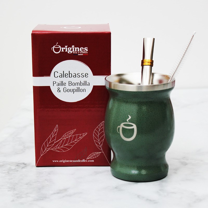 Coffret maté - calebasse et bombilla en inox
