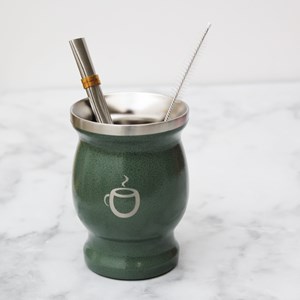 Coffret maté - calebasse et bombilla en inox