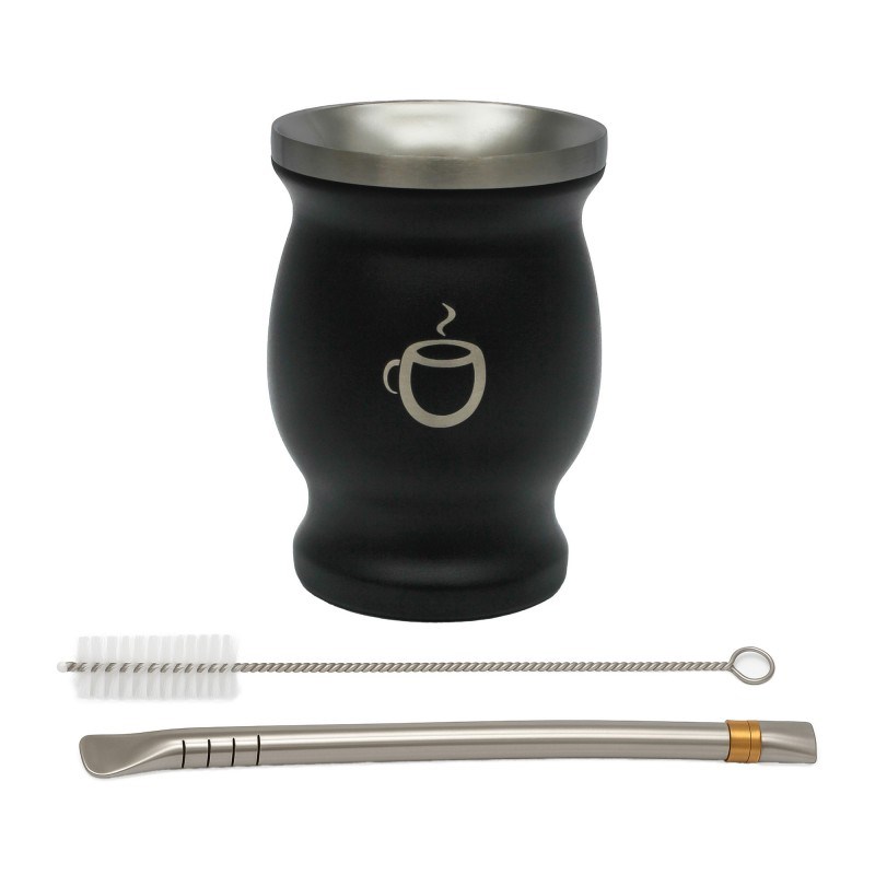Coffret maté - calebasse et bombilla en inox