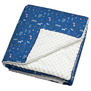Grand plaid réversible en minky new
