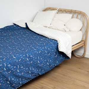 Grand plaid réversible en minky new