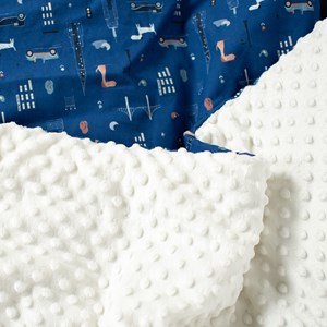 Grand plaid réversible en minky new