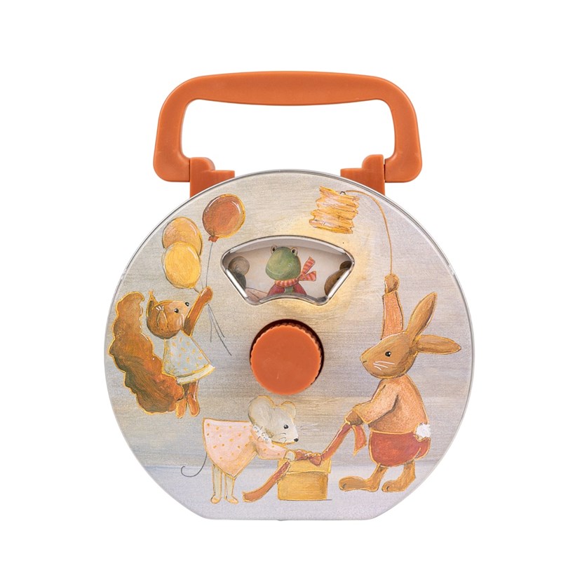 Boite à musique en métal animaux