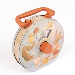 Boite à musique en métal animaux