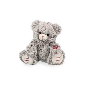 Peluche mae l ours gris prestige - 24 cm