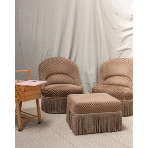 Duo de fauteuils et son ottoman n°521