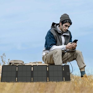 Panneau solaire ecoflow 45 w usb-c - compact & étanche - randonnée & bivouac