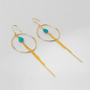 Bo inde creoles turquoise