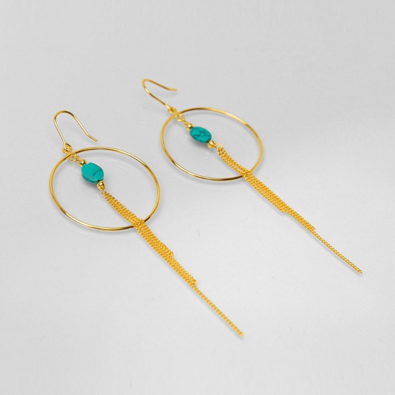 Bo inde creoles turquoise