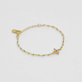 Bracelet inde flower gold pyri