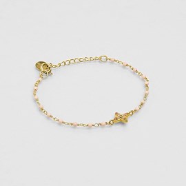 Bracelet inde flower opale rose