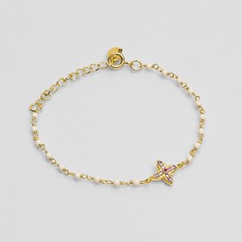 Bracelet inde flower blanche