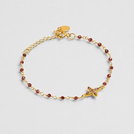Bracelet inde flower bordeaux