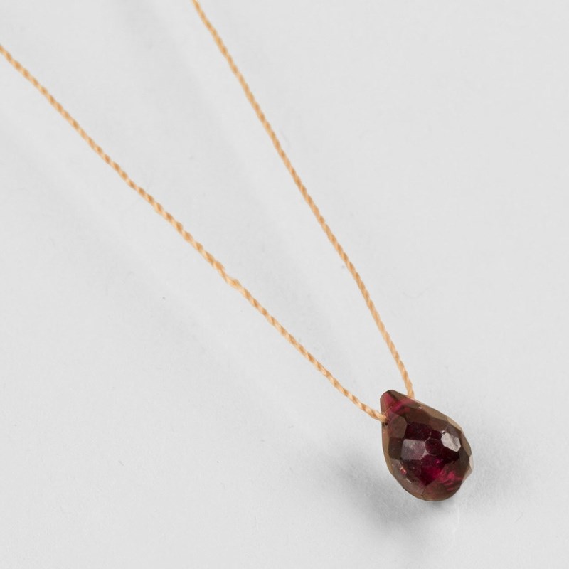 Collier goutte grenat