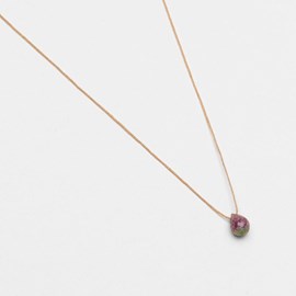 Collier goutte rubis zoisite