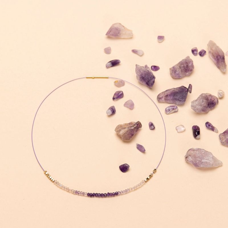 Une à Une - Collier deep sea amethyste