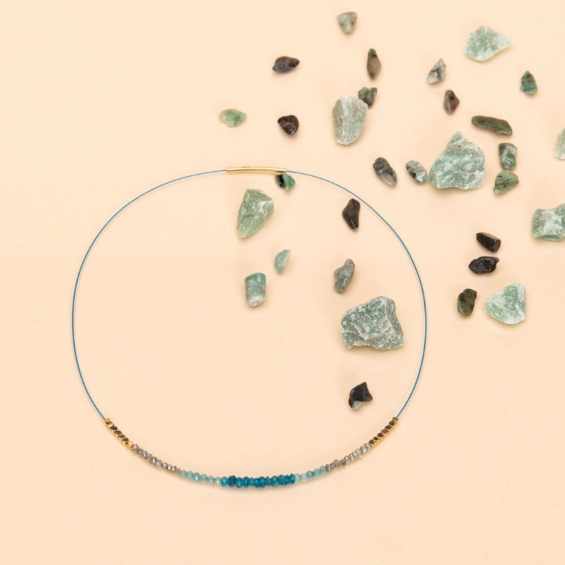 Collier deep sea bleu clair